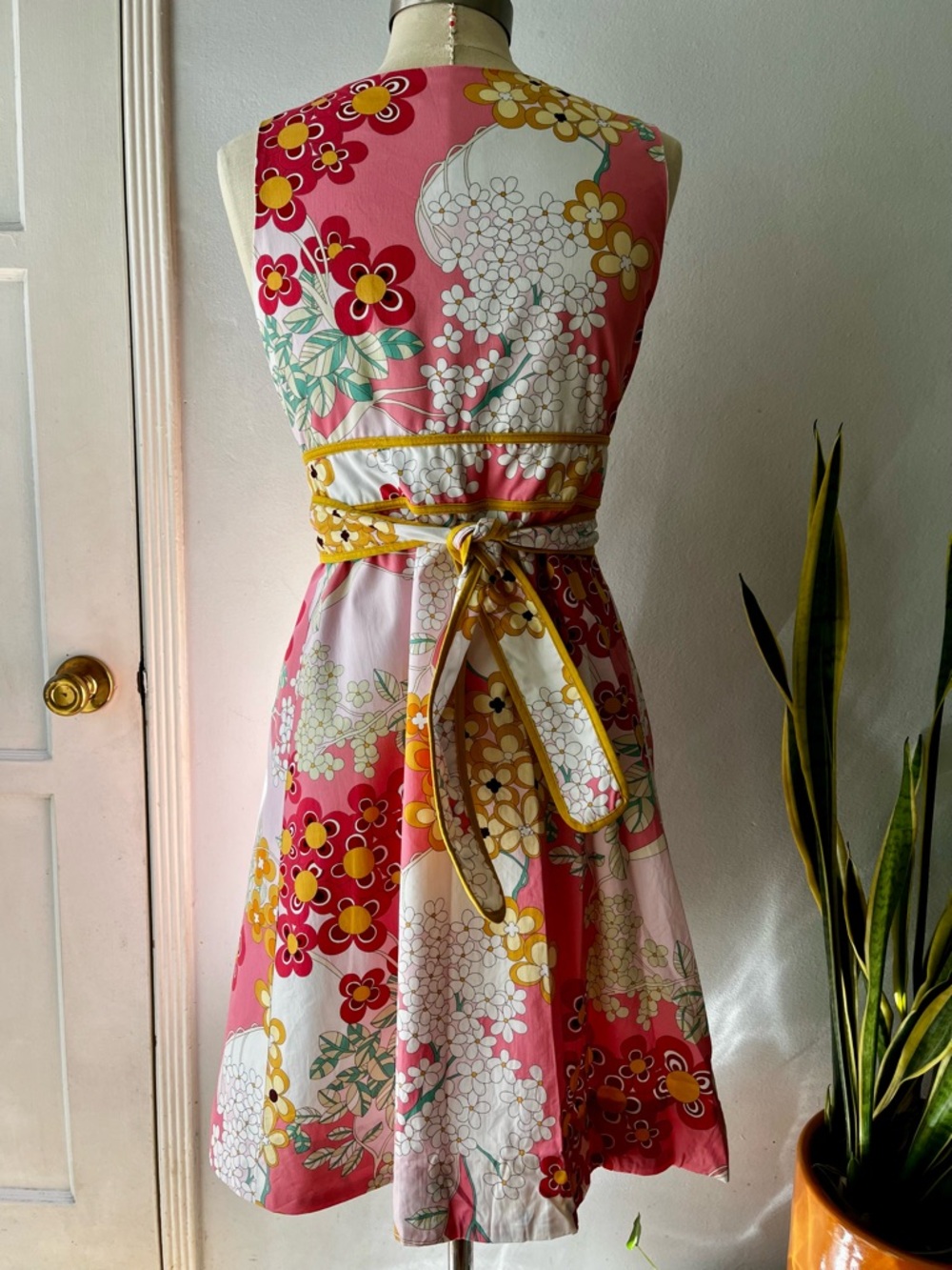 Lesley Evers• Floral Cotton Dress• Sz S - Picture 7 of 12